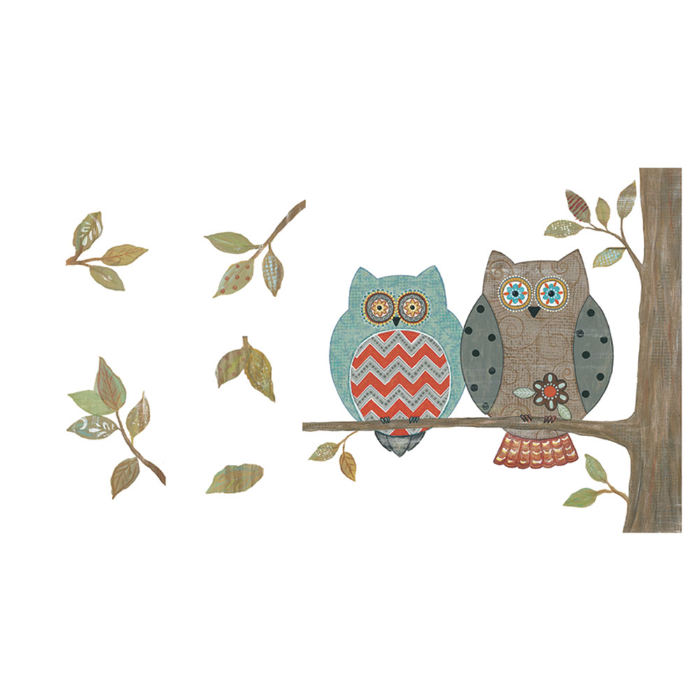 Patton Wallcoverings P21000D Owl Branch Decal